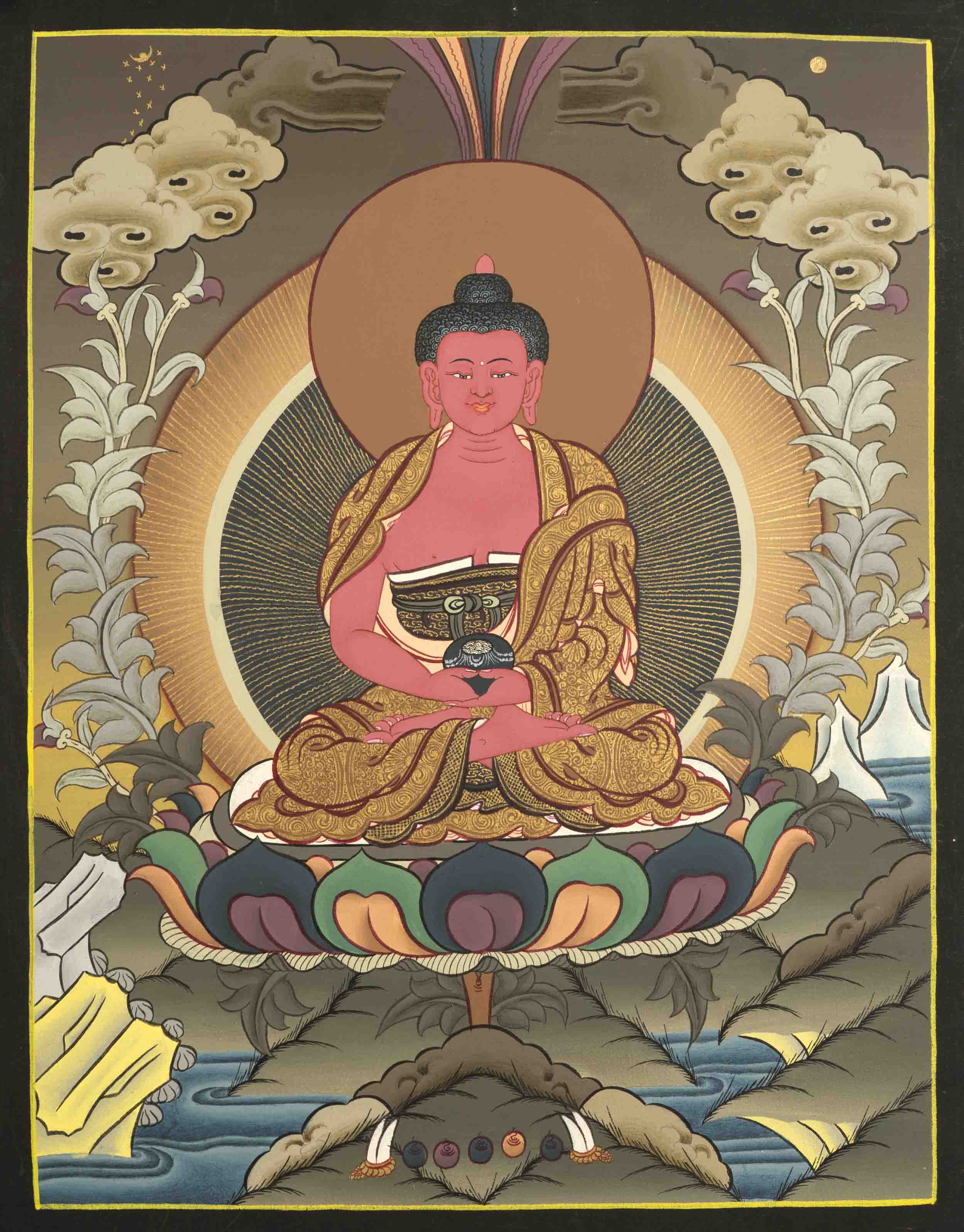 Amitabha Buddha Thangka | Tibetan Thangka Painting | Wall Hanging